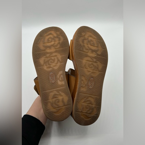 Sofft Tan Leather Wedge Platform Faedra Sandals Women’s Size 7